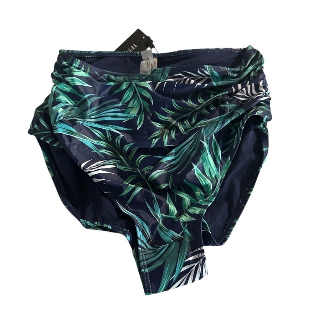 Tropical Leaf Print Bikini Bottom